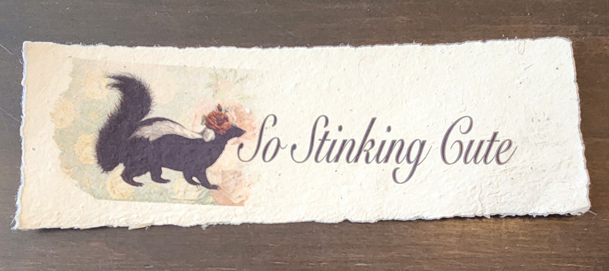 Inspirational Quote With Animal on Handmade Paper Print