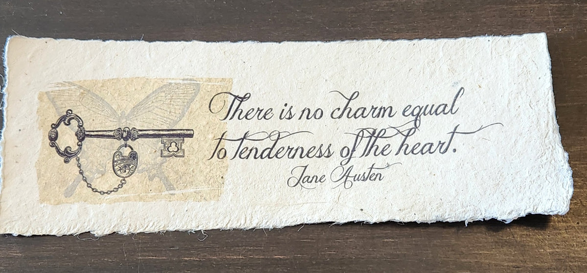Inspirational Author Quote on Handmade Paper Print