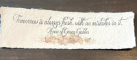 Book Themed Quote on Handmade Paper Print