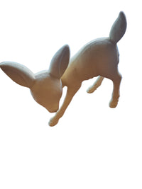 Flocked Standing Reindeer