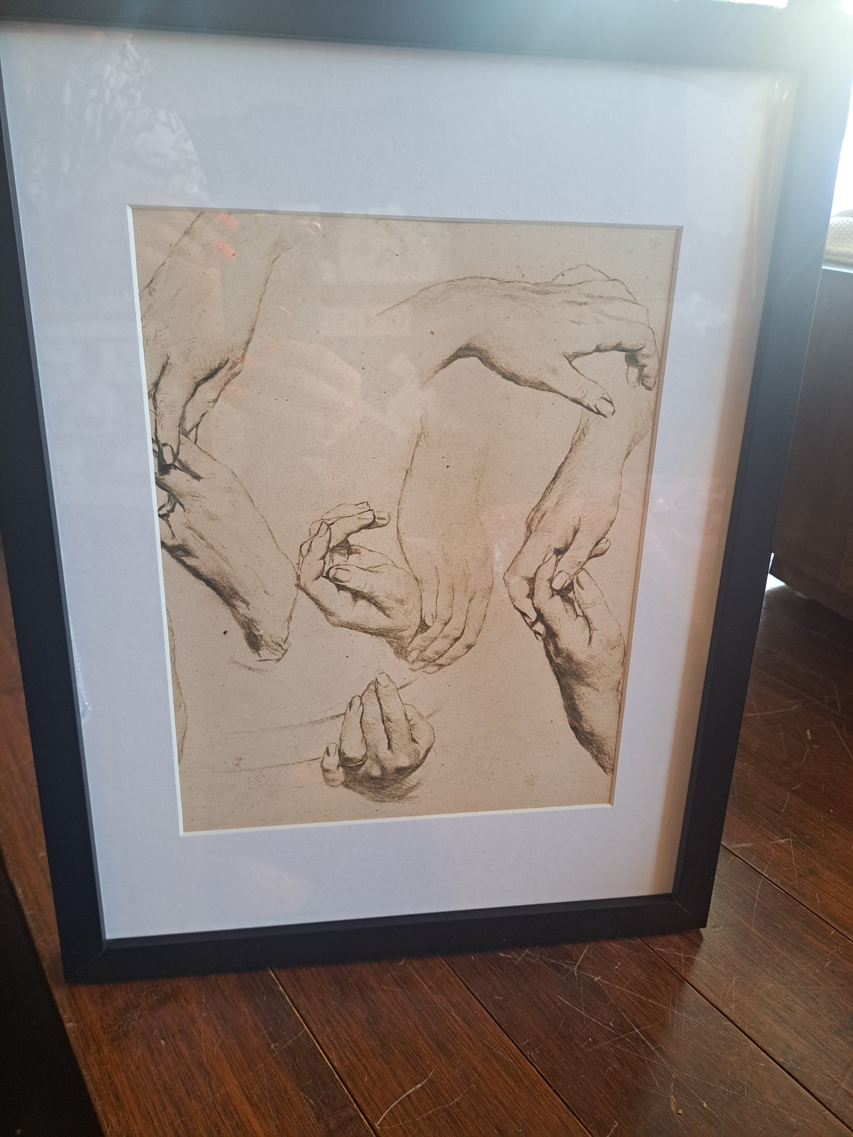 Sketched Hand Study, Framed Gallery Print 49990