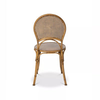 Iron Bistro Chair with Metal Cane Back