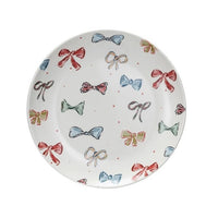 Bow Stoneware Holiday Plate - 8"