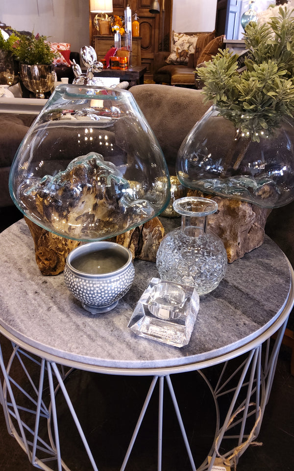 Round Metal & Marble Table