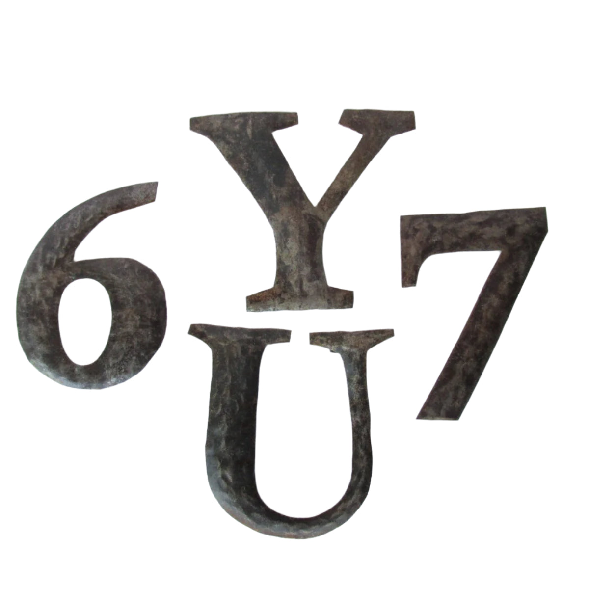 Metal Flat Letters & Numbers