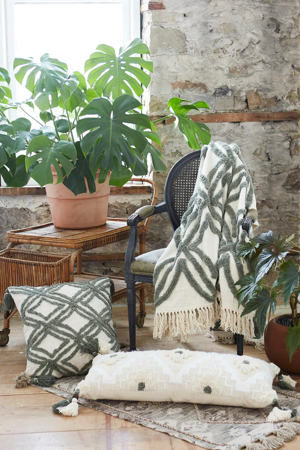 Patina Vie Artemesia Diamond Tufted Throw Blanket