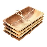 Small Acacia Wood Trays (Set of 4)