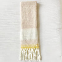 Patina Vie Mohair Throw Blanket with Fringe