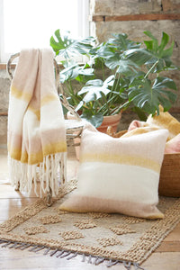 Patina Vie Mohair Throw Blanket with Fringe