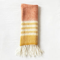 Patina Vie Mohair Throw Blanket with Fringe